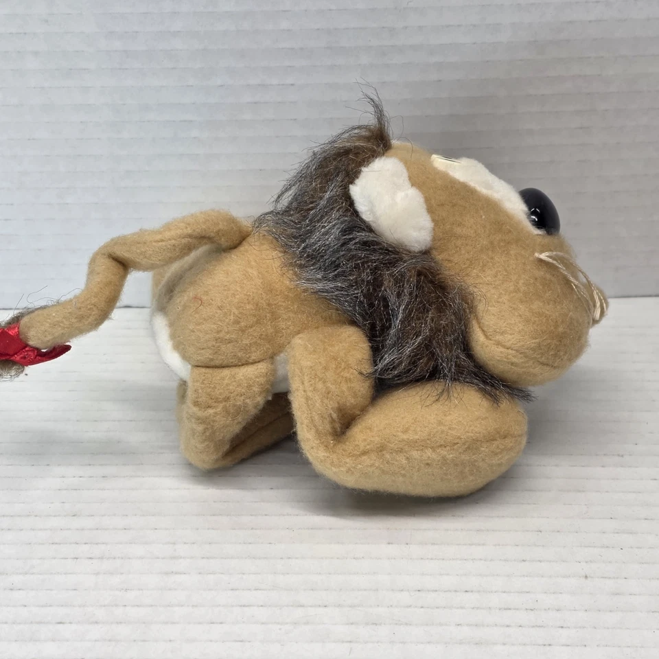 VTG 1985 Hallmark Monroe Lion Plush Stuffed Animal Sewn Toy 5” Rodney Reindeer - Image 4 of 4