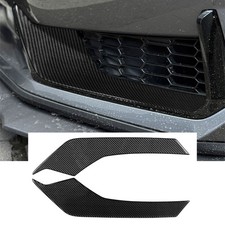 For Ford Mustang 2024-2025 Carbon Fiber Front Bumper Fog Light Lower Panel Cover
