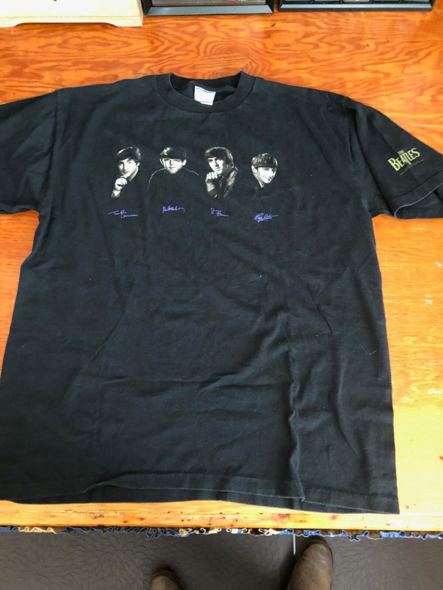 Vintage 1995 Beatles T Shirt XL Pre-owned Distressed FACES
