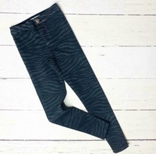 NEW Zara Black Zebra Print Jeans Girls 9