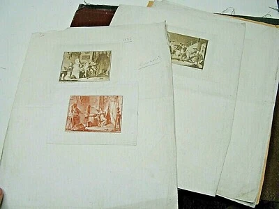ENSEMBLE 5 VIGNETTES D'APRES MOREAU JEUNE & MARILLIER 1880 / Papier de Chine - Photo 1/4