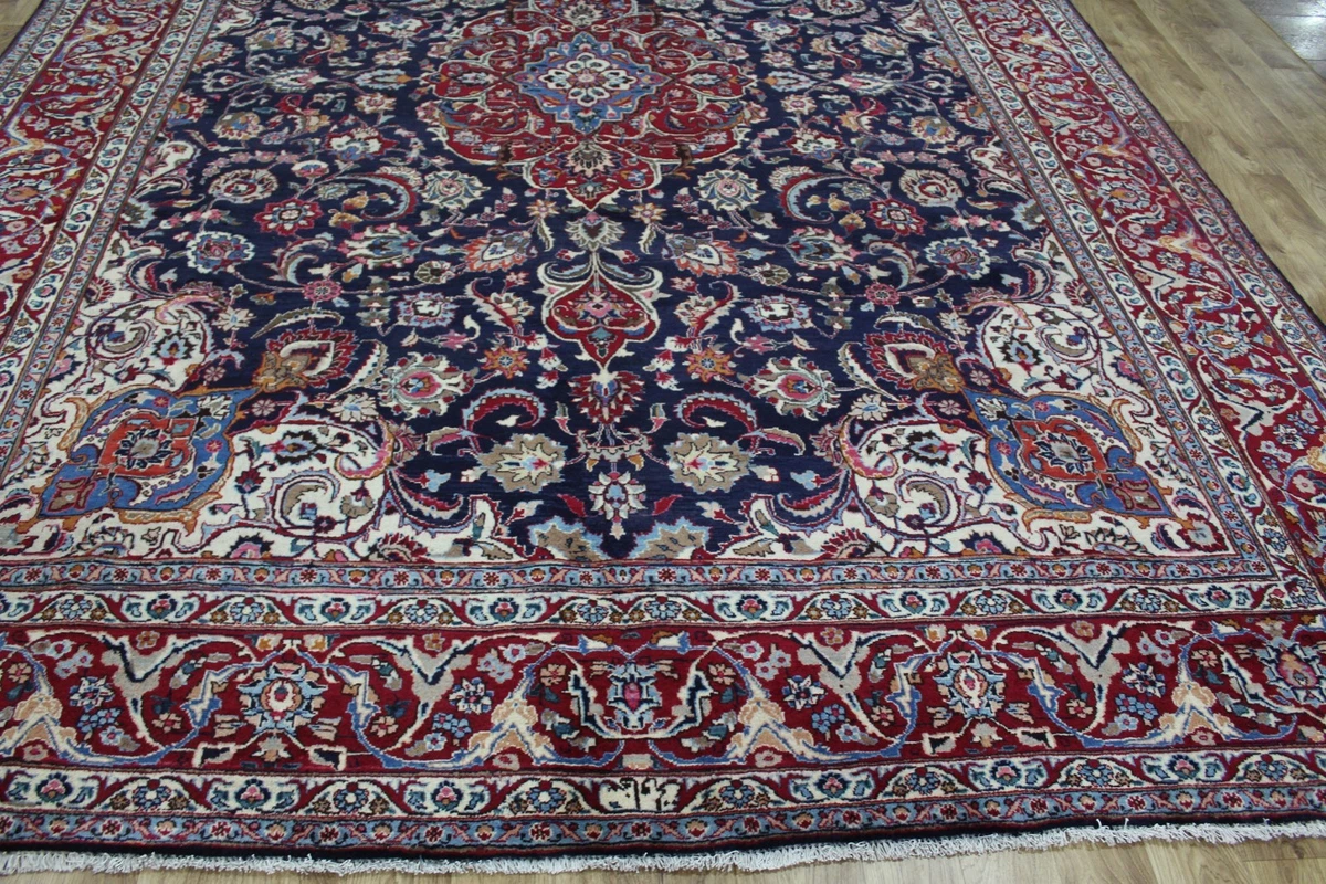 ANTIQUE PERSIAN CARPET HAND KNOTTED BLUE CARPET 400 x 295 CM