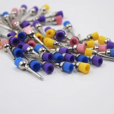 100-1000 PCS Dental Polishing Prophy Latch Bowl Brush Colors Nylon with Metal