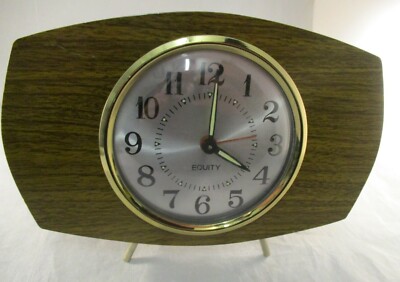 Equity Wind Up Alarm Mantle Clock - Hong Kong Project Not Working  Vintage Retro