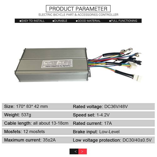 Lotto kit e-bike 36V/48V 1500W motori KT-35A onde sinusoidali controller luce display LCD - Foto 6 di 15