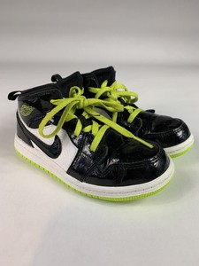 jordan 1 mid black cyber mystic green