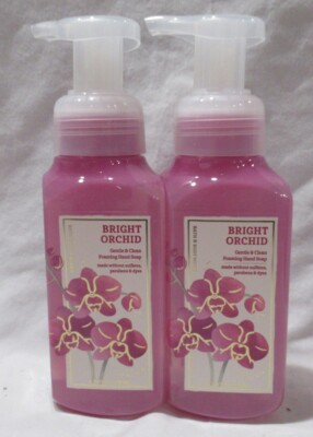Bath & Body Works Gentle & Clean Foaming Hand Soap Set Lot of 2 BRIGHT ORCHID