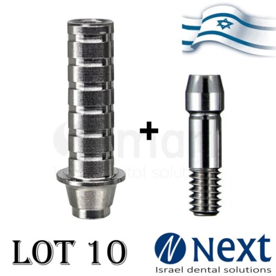Lot x 10 Straight Temporary Abutment Hiossen Regular Fit Non Hex