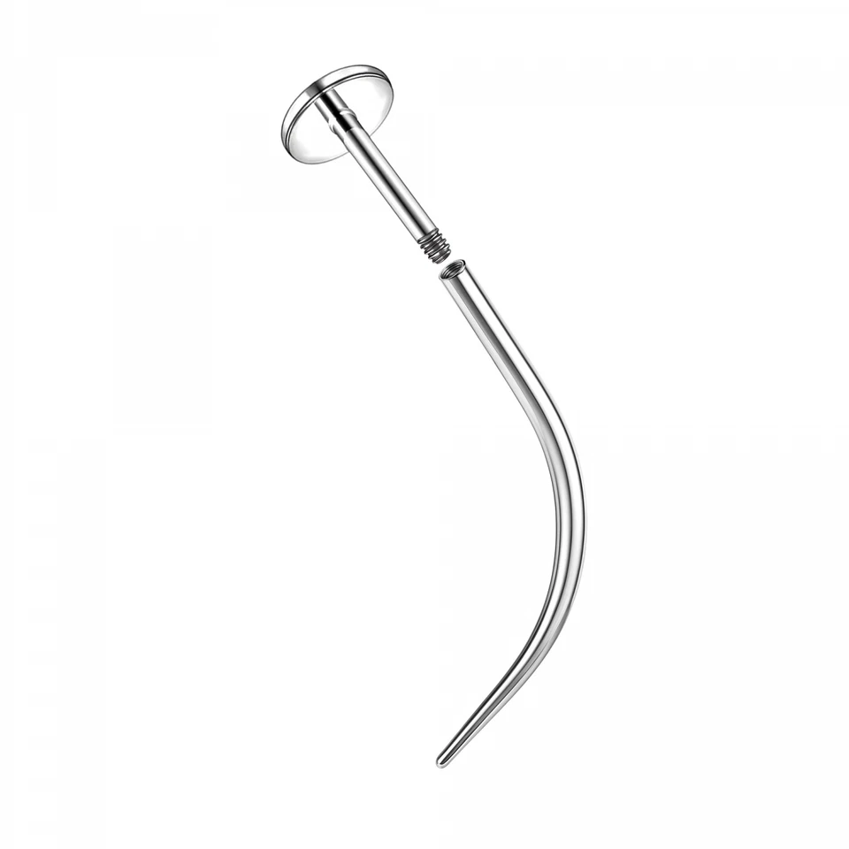 1-5 peças ferramenta de piercing interno de aço cirúrgico agulha orelha nariz lábio - Imagem 2 de 4