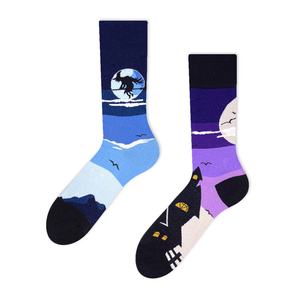 Calcetines ODD de moda Good Witch, Halloween, calcetines de algodón de diseño, calcetines AB Reino Unido 5-11