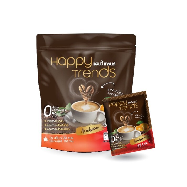 Café Happy Trends 32 En 1 - Mélange Collagène Gestion Du Poids - Neuf