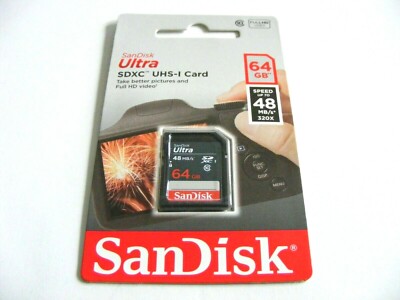 64GB SDXC UHS-I Card Ultra 48 MB/s  ( 64 GB SDXC Karte Ultra ) SanDisk Neu
