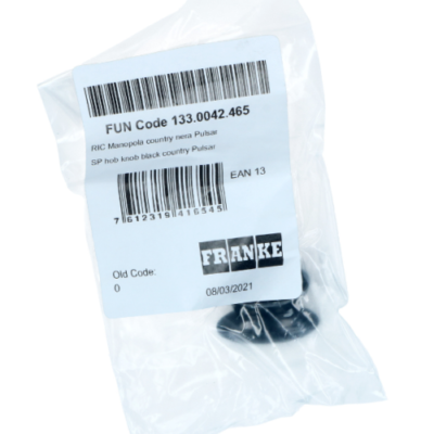 Manopola Nera Piano Cottura Franke 133.0042.465 Originale Modelli In