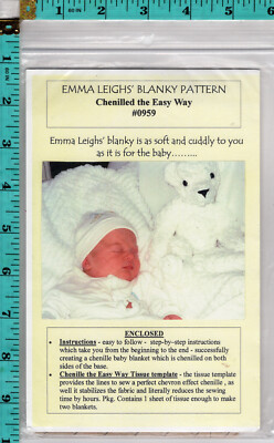 Emma Leigh's Blanky Pattern Casu Design Chenille the Easy Way Baby Soft 0959