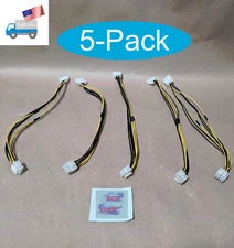 5pack: Molex 4pin to 4+4pin 8pin ATX 12V Connector Converter,Power Adapter Cable
