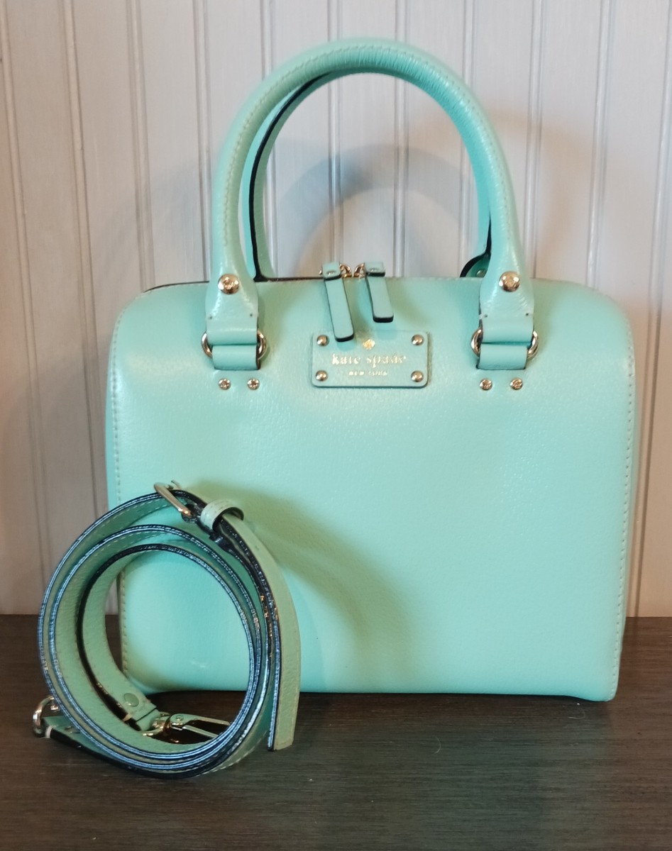 Kate Spade Alyssa Robins Egg Blue Leather Crossbody/Satchel | eBay