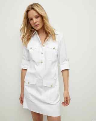 NWT $398 VERONICA BEARD Saude cotton-blend mini dress 6