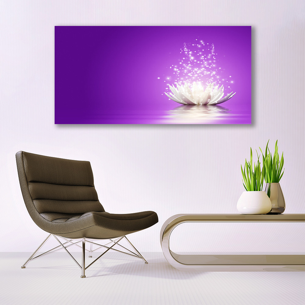 Impression plexiglas fleur de lotus 140x70 tableau luxe