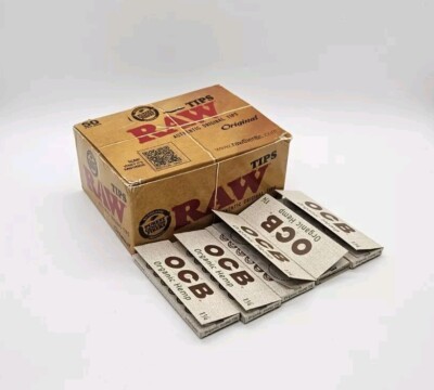 RAW Rolling Paper Tips x30 Plus OCB Papers