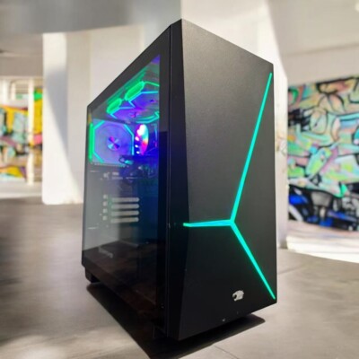 ARGB Gaming Desktop Computer i7 PC 64GB DDR4 1TB SSD NVIDIA GTX 1070 Win11P  BT