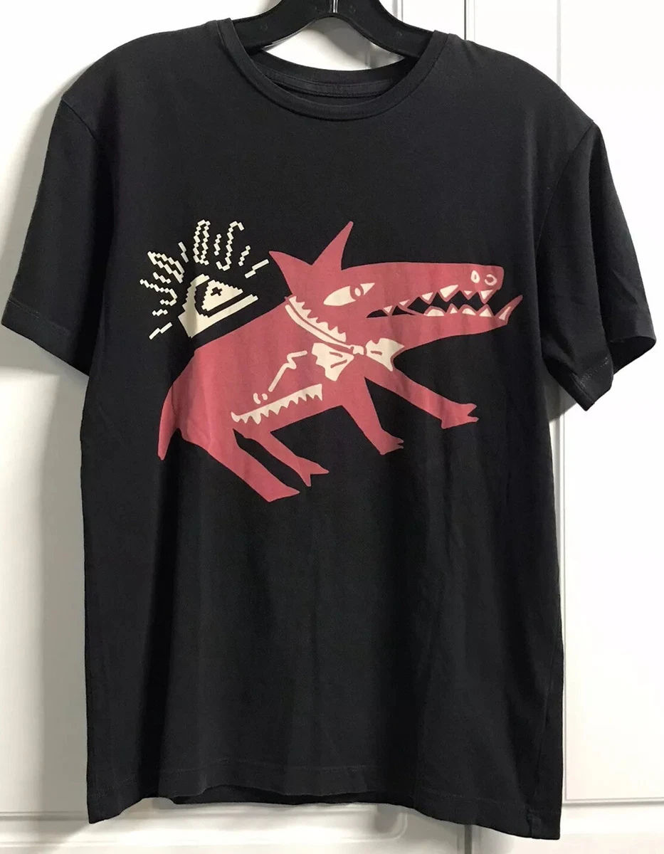 JULIEN DAVID X QUIKSILVER Red Dog Black T Shirt Extra Small XS