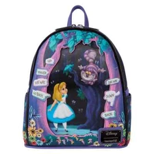 New Disney Alice in Wonderland Tulgey Wood Lenticular Mini Backpack- Free Ship