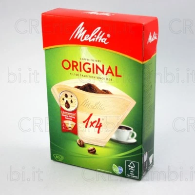 Confezione 80 Filtri Carta Caffè Americano Orzo 4 Tazze Originali MELITTA