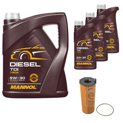 FEBI BILSTEIN Ölfilter 8L MANNOL Diesel TDI 5W-30 für Audi A6 Allroad 4FH C6