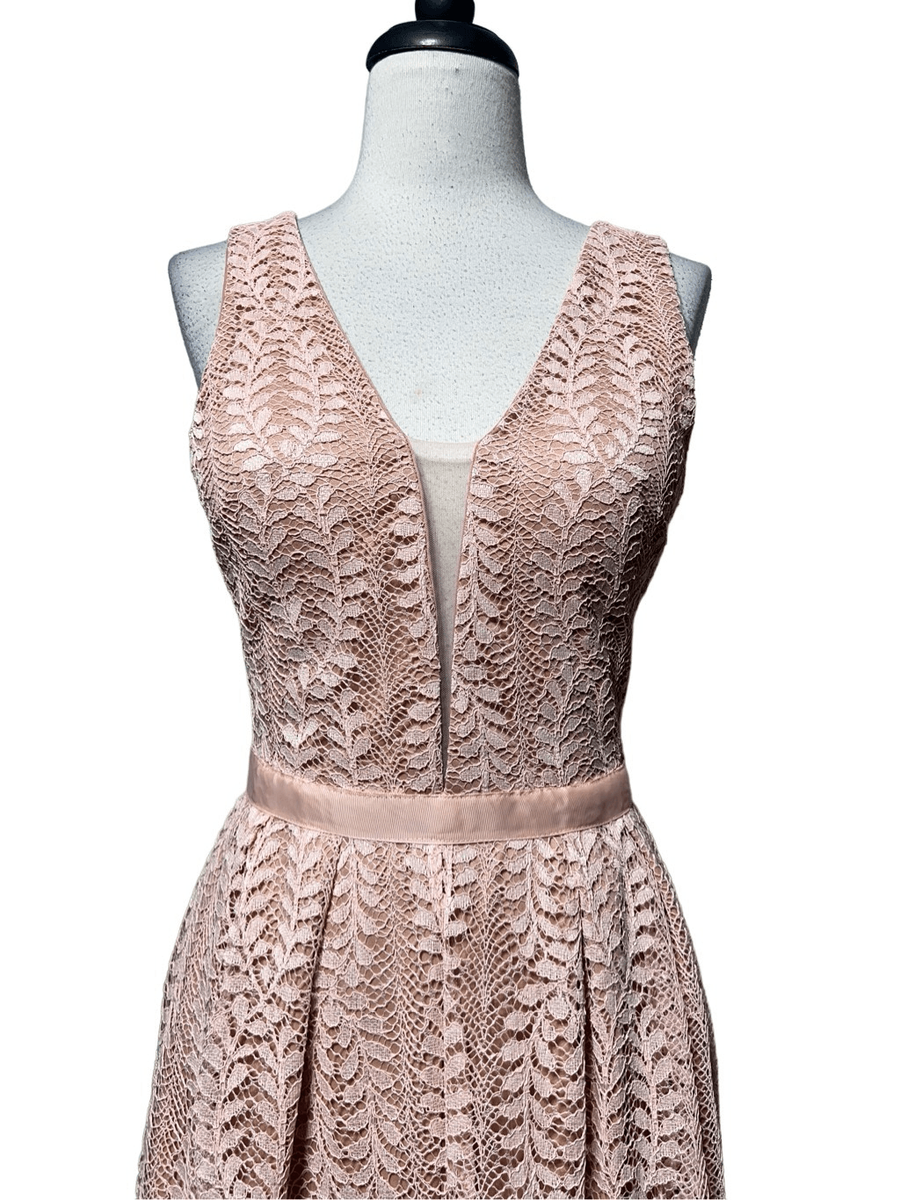 chinese dress ladies Wholesale MOQ6 Scalloped Trim Lace Plunge Dress main image 1