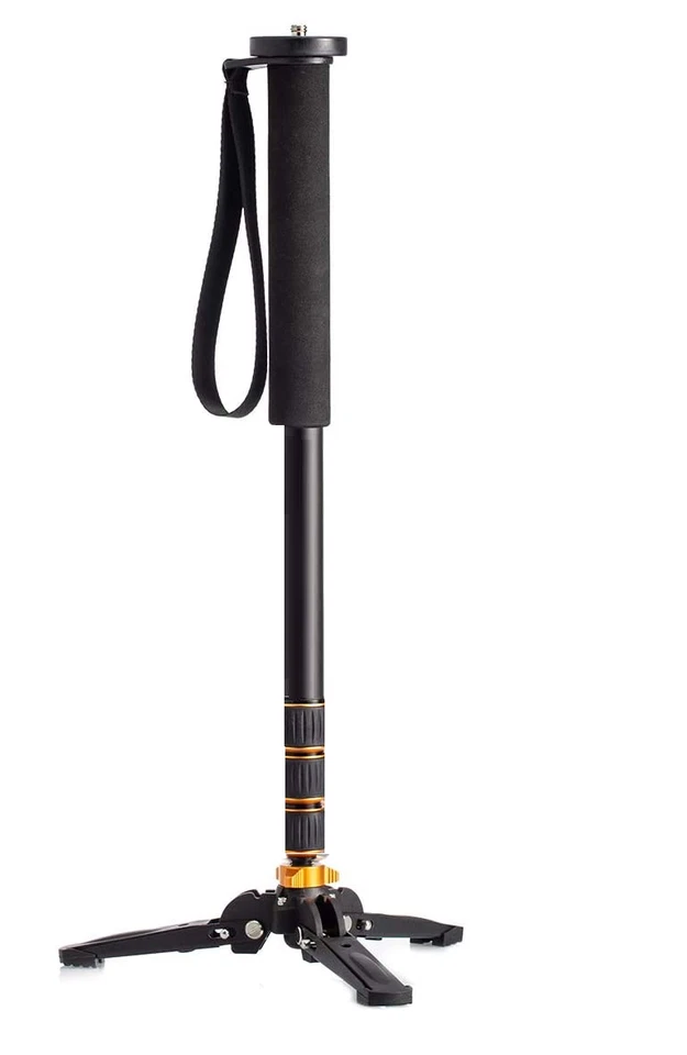 Q168S with Q90 Aluminium Alloy Monopod 3 Legs Pan Tilt Fluid Head Rotary handle - Image 3 of 4