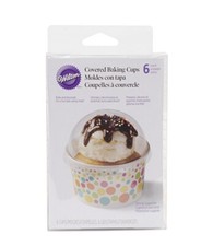 Wilton Covered Baking Cups 6ct Bake Serve Deliver All In One Cup