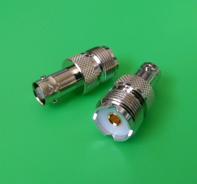 (2 PCS) UHF Female SO239 to BNC Female Connector - USA Seller
