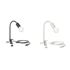 Klemmleuchte LELE mit Schwanenhals, schwarz, inkl. E27 Lampe,