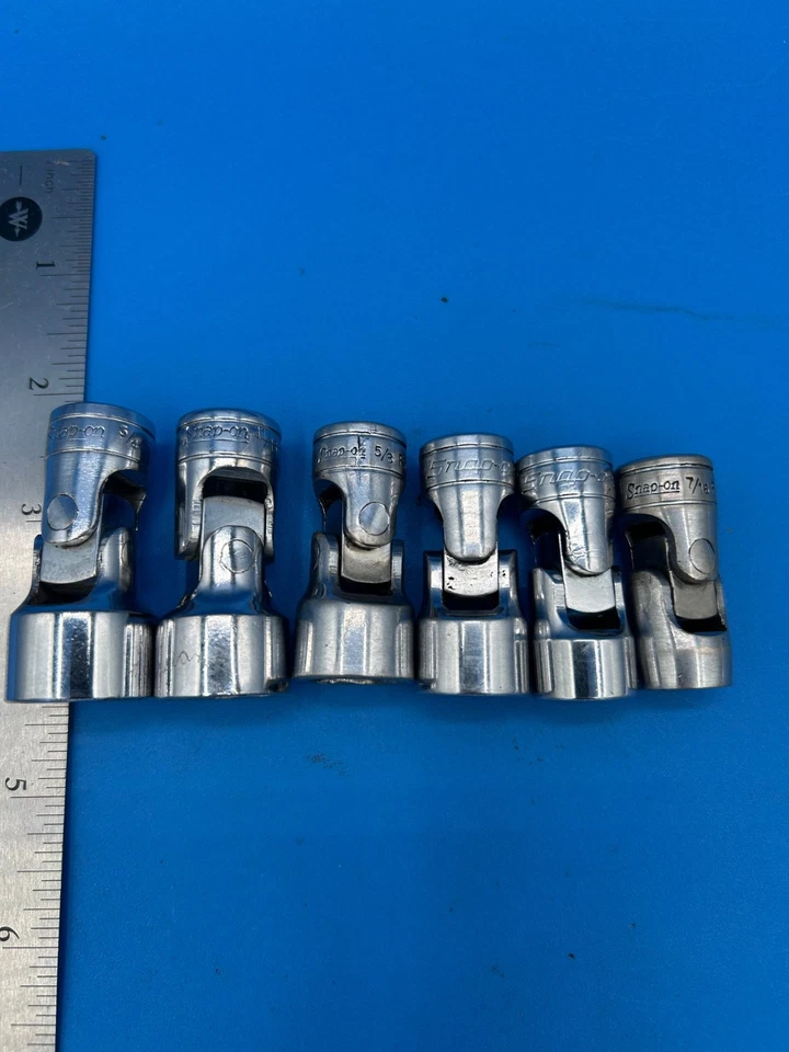 Snap-On Tools Swivel Socket Set 3/8” Drive 7/16” to 3/4” 6 Piece S-4-14 - Image 3 of 4