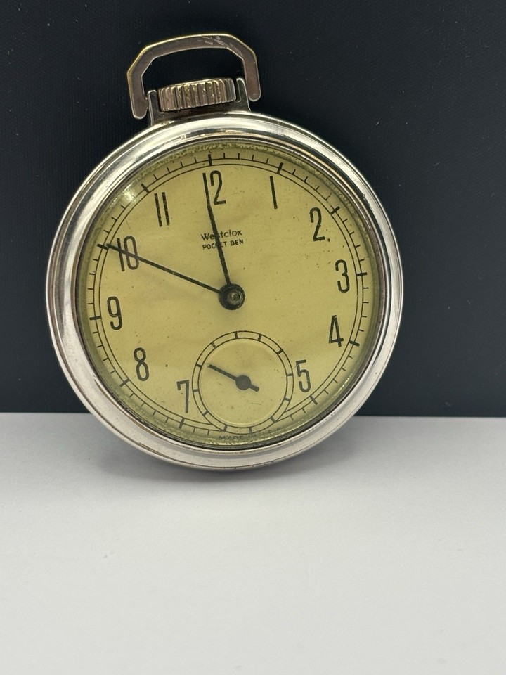 Westclox Pocket Ben Vintage Pocket Watch Mechanical Nice Condition and Running