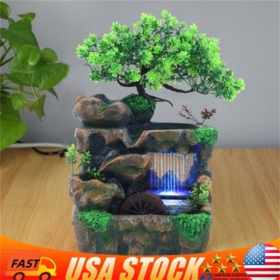 Rockery Fountain Waterfall Feng Shui Desktop Ornament Indoor Water Sound Decor