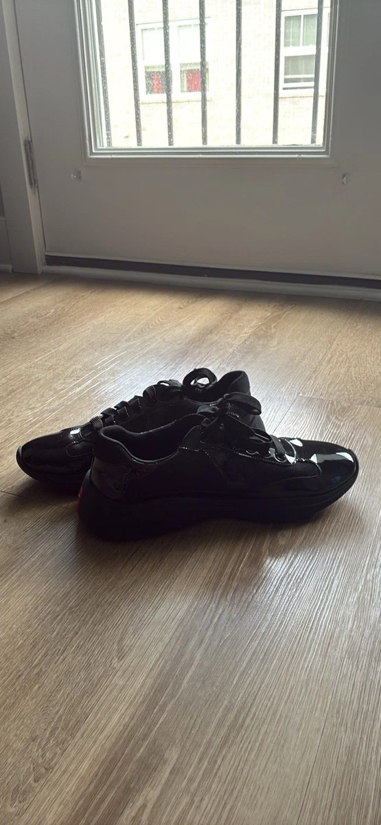 PRADA Lace Up Logo Black for sale | eBay
