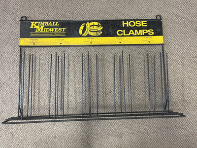 Vintage Kimball Midwest Hose Clamp Display Rack Auto Parts Store Counter Rack