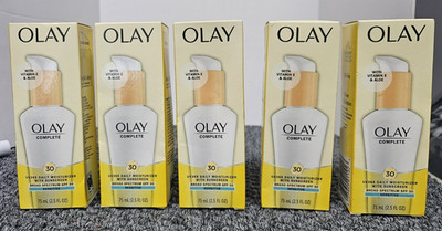 Lot of 5, Olay Complete SPF 30 Defense Daily UV Moisturizer 2.5 FL OZ/each