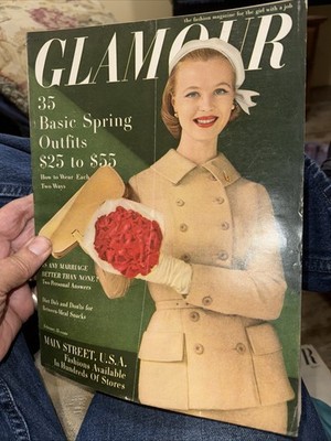 Vintage Rare Glamour Magazine February 1956 Spring Basics 50s Fashion And Style