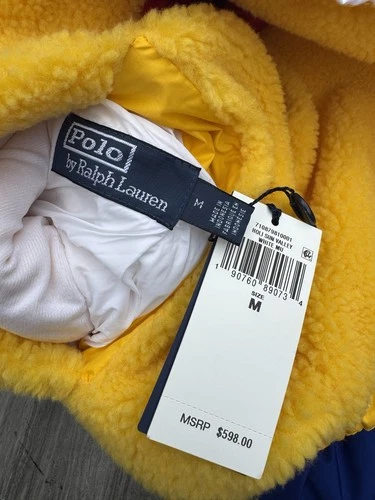 Polo Ralph Lauren Sun Valley Colorblock Sherpa Full Zip Puffer Jacket M image 16