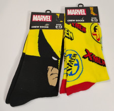 Marvel Comics X-MEN Logo, Wolverine Socks Novelty Socks Sz 9-13