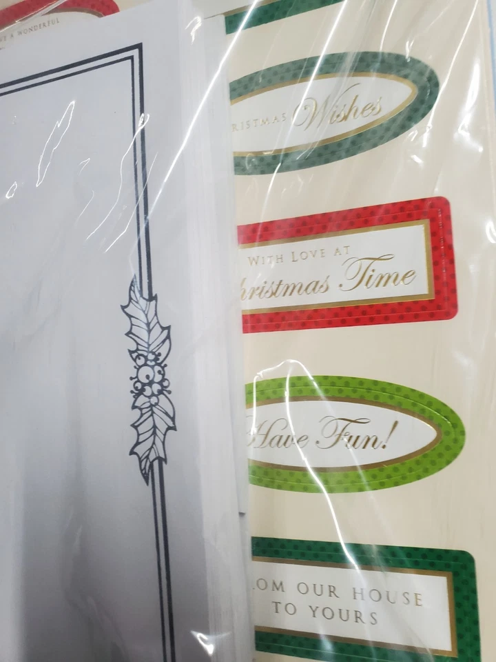 Large Christmas Card Making Supplies Unbranded Kit Papers Envelopes Stickers - Image 2 of 4