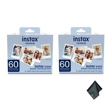 Fujifilm Instax Mini Value Pack Instant Film 120 Exposures  Cleaning Cloth