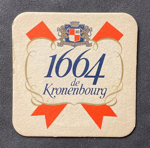Vintage Bierdeckel KRONENBOURG Elsass 1664 Untersetzer - Bild 2 von 2