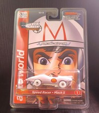 2022 AUTOWORLD HO Ultra-G T-Jet RARE WHITE CHASE SPEED RACER MACH 5 Slot Car