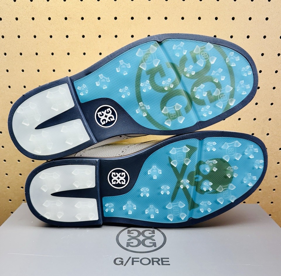 G/FORE G4 Gallivanter Tonal Saddle Pebbled Golf Snow Twilight Mens Sz ...