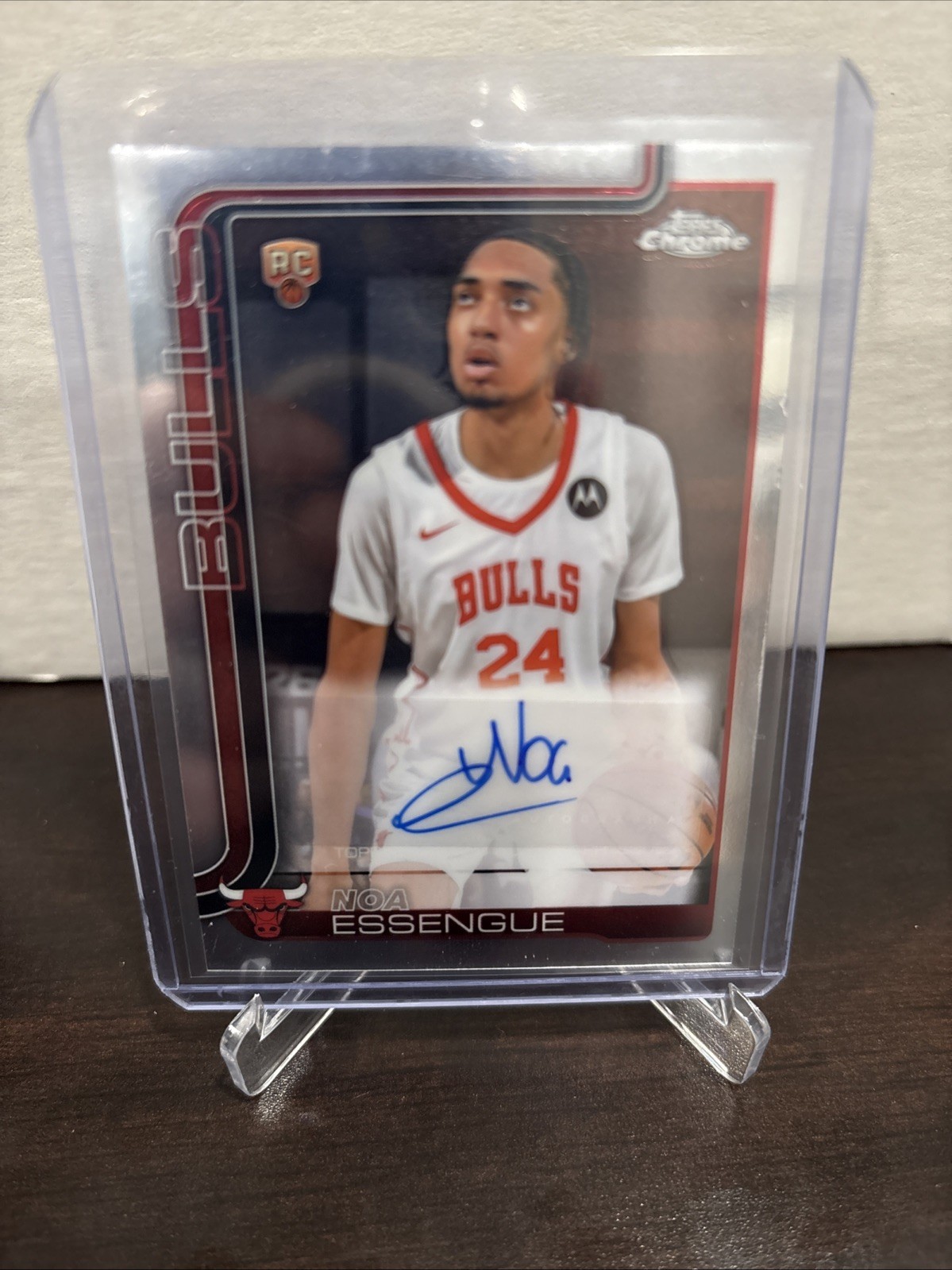 2025-26 Topps Chrome Noa Essengue Rookie Auto #TCAR-NE Chicago Bulls