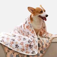 Soft White Dog  Puppy Blanket for Couch Durable Size 23x15