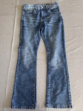 VTG Guess Jeans Youth 14 Daredevil Boot Cut Stretch Low Rise Distressed